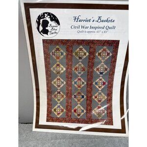 Harriets Baskets Civil War Inspired Quilt Pattern by Bonnie Blue Quilts 65" x 83